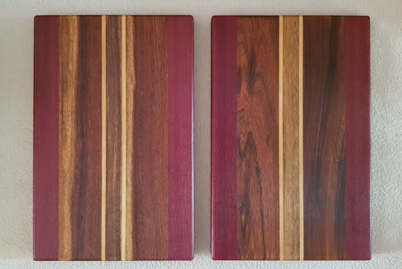 Single serving boards in variety of colour full wood types, sealed with food grade oil. Size 280x175mm