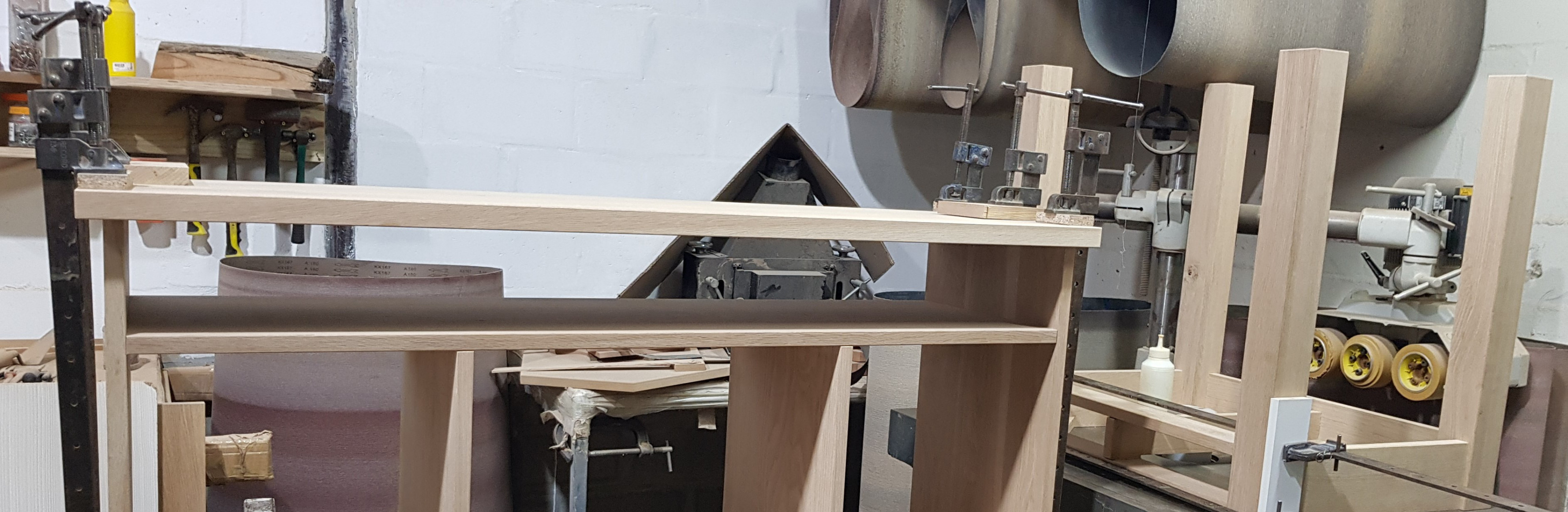 Image of workshop with TV Unit and Table in Process